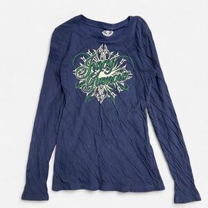 Juicy Couture Navy Long Sleeve Tee
